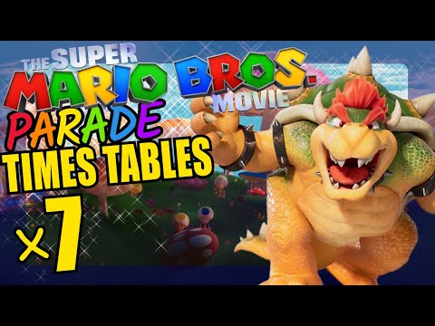 Super Mario Bowser Teaching Multiplication Times Tables x7 Educational Math Video for Kids