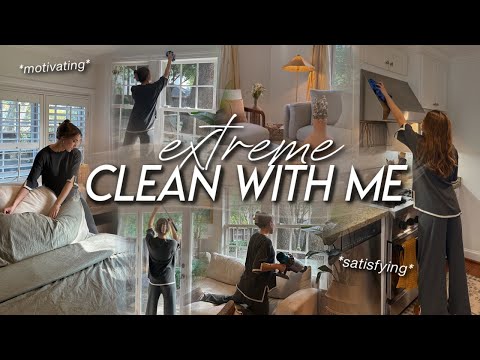 EXTREME WHOLE HOUSE CLEAN WITH ME | deep clean, non-toxic cleaning supplies, & refresh our home!