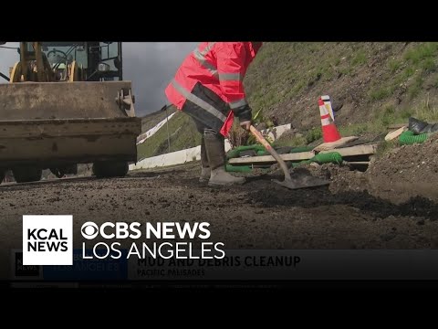 Debris cleanup underway after strong rain hits Pacific Palisades near burn scar