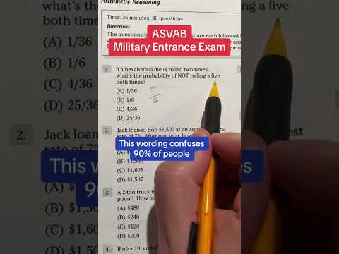 ASVAB Arithmetic Reasoning answers walkthrough 1