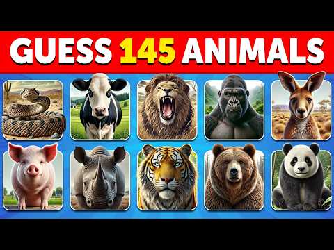 Ultimate Animal Quiz Challenge: Can You Name All 145 Animals? 🐅🐘 (Easy to Impossible)