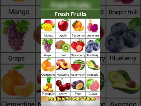 Fruit Name in English || #vocabulary