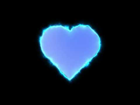 Heart Beat Animation Loop | Black Background | Blue Heart | Screensaver | Effect for Video Editing