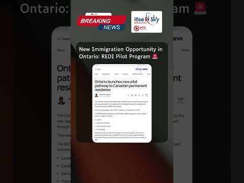 🚨 New Immigration Opportunity in Ontario: REDI Pilot Program 🚨