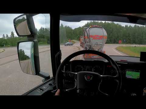 POV Truck & Trailer Driving, Scania P450 | Kungsör to E20 motorway