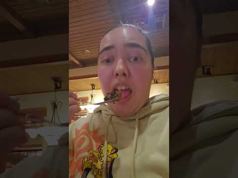 Nat (me) eating Birthday Cake at Olive Garden