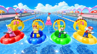 【マリオパーティスーパースターズ】ミニゲームピーチVsデイジーVsマリオVsルイージ(COM最強 たつじん)