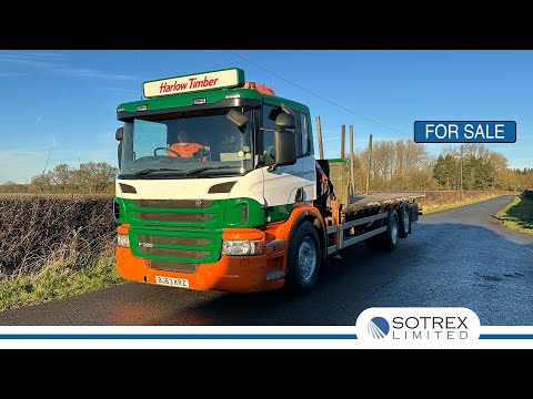 For Sale - New Stock From Sotrex: Scania P320 6 X 2 Flat with Crane