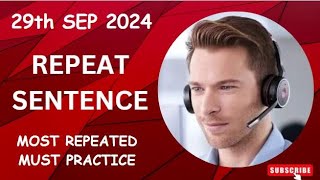 PTE Repeat Sentence Mock Test | Most Repeated | Must Practice