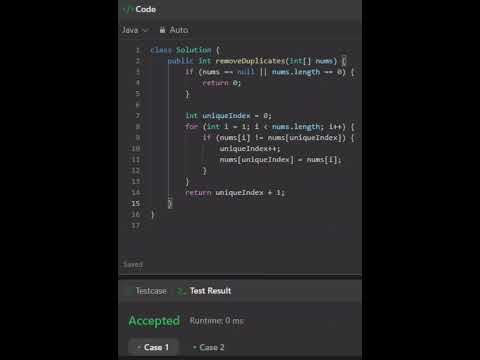 Remove Duplicates from an Array in Seconds! 🚀 | Easy Coding Tutorial | #leetcode #removeduplicates