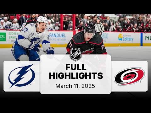 NHL Highlights | Lightning vs. Hurricanes | March 11, 2025