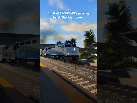 Tri-Rail F40/GP49's passing by at Sheridan street