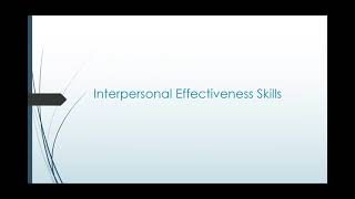 Boundaries, Assertiveness, and Interpersonal Effectiveness