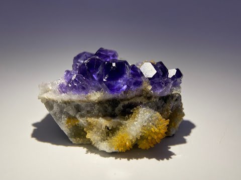 Fluorite on Quartz Minerals and Crystals, Rocks and Minerals, Mineral Specimen from China