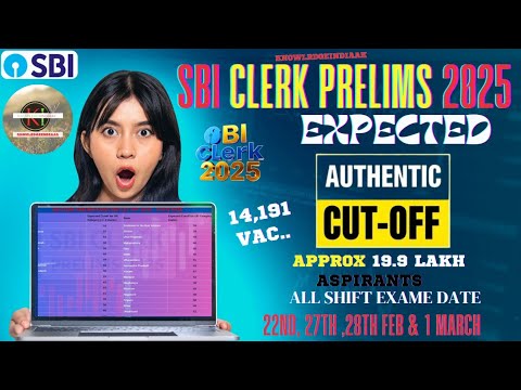 📢 SBI Clerk Prelims 2025 Expected Cut-Off | Difficulty Level, Safe Score | Full Details #sbiclerk