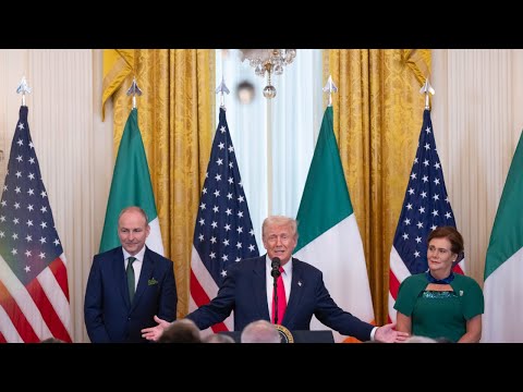 President Trump Participates in a St. Patrick's Day Reception with the Taoiseach of Ireland