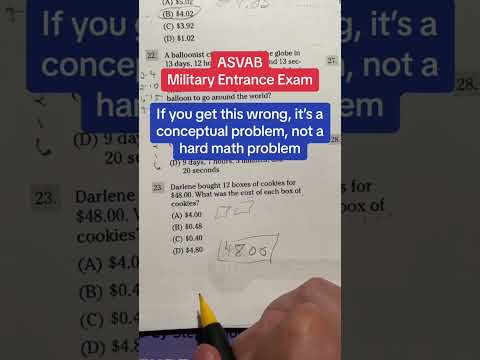 ASVAB Arithmetic Reasoning answers walkthrough 23