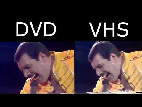 Queen Live At Wembley (DVD vs VHS/Lazerdisc