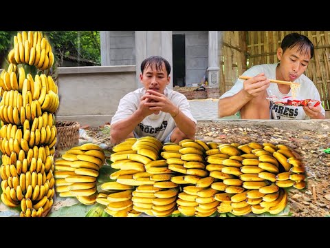 Daily life, harvest giant bananas to sell for money, cover expenses, improve life