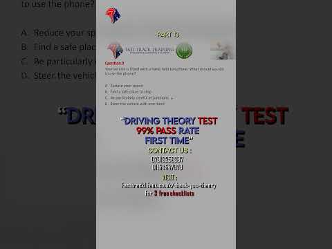 🚗📚 Driving Theory 2024 question about using a mobile phone.   #drivingtheorytest