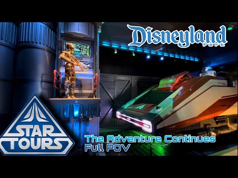 [4K] STAR TOURS: THE ADVENTURE CONTINUES Full Ride and Preshow Disneyland Park 2022