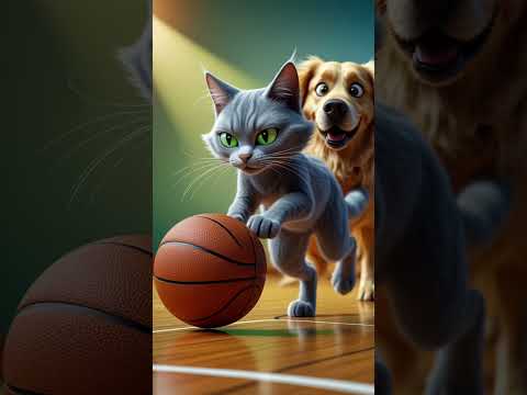 cat is playing basketball #animalrescue #cuteanimals #catrescue #ai #cat #catlover #cutecat #貓