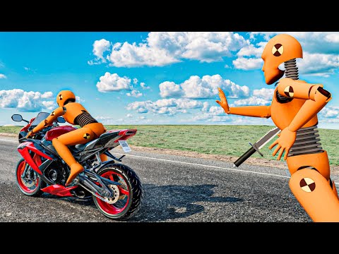 motorbike And Car Crashes #02 Beamng.drive