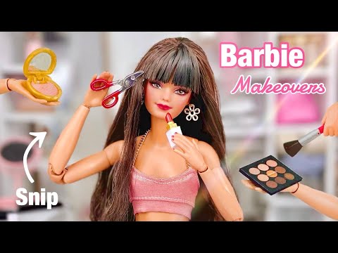 Quick Barbie Doll Makeovers! Fixing Up & Customizing Dolls #2