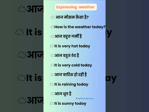 Expressing weather Sentences | spoken english | english speaking practice #english #shorts |