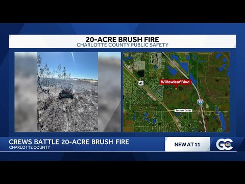 Zero-turn lawn mower sparks 20-acre brush fire in Charlotte County, officials say