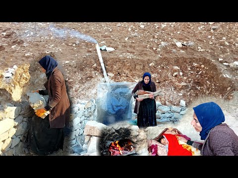 Pregnant Afsana's relentless efforts to build a stone shelter