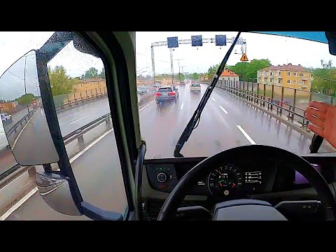 Super Cosy vlog in Heavy Rain! Truck & trailer driving + Hard Reversing! 🔴Livestream