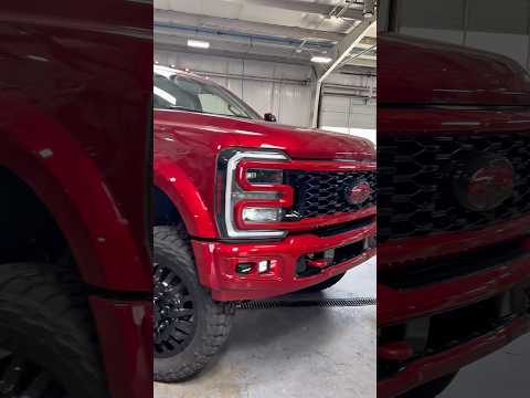 Rapid Red Akins Ford F450 Platinum 6” LIFTED on 38s