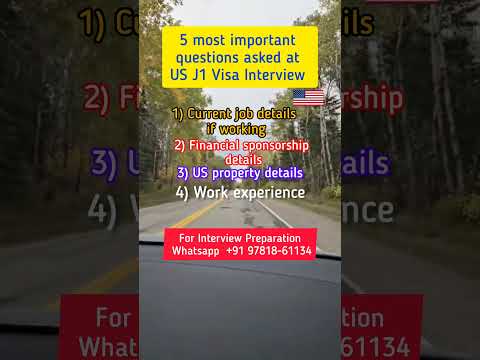 5 most important questions of US J1 Visa Interview 🇺🇸 | US Visa Interview #usainterview #usvisa