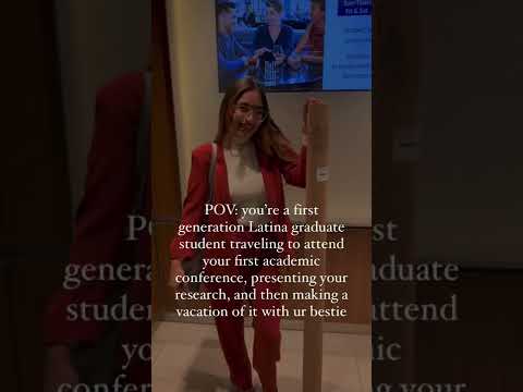 First Generation Latina PhD Student | Conference VLOG #shorts