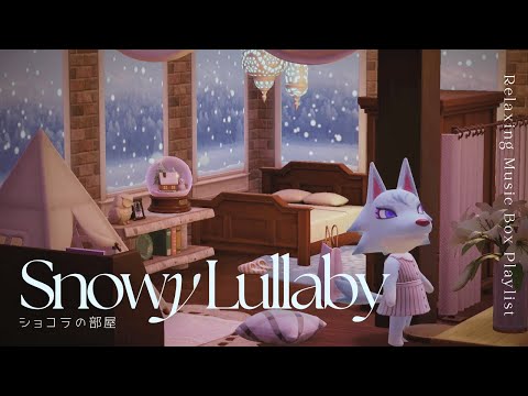 Snowy Lullaby ❄️ | Calming Music Box for Sleep, Study & Relaxation | Animal Crossing BGM 𖡼.𖤣𖥧