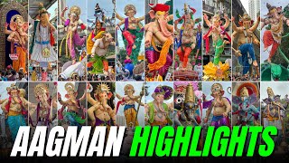 Highlights of Mumbai Ganpati Maha Aagman 2024😍❤️ | 120 Ganpati Arrivals | Mumbai Ganpati 2024