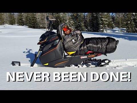 Camping with the World's First STAND-UP Snowmobile