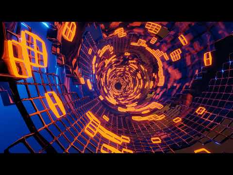 Mystic Futuristic Videogame Sci-Fi Tunnel | 4K Relaxing Screensaver