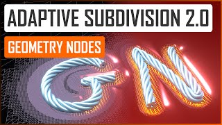 Procedural Adaptive Subdivision with curves 2.0 (update) in Geometry nodes - Blender tutorial ENG