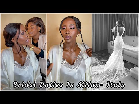 BRIDAL DUTIES IN MILANO - ITALY| Follow Me To Work On A Bride @ 37 Weeks Pregnant + Driving Alone.