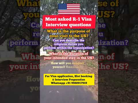 Most asked R-1 Visa Interview questions 🇺🇲 | US R-1 Visa Interview #usainterview #usvisa