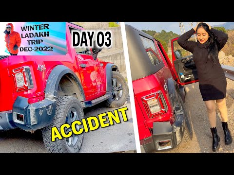 ACCIDENT Ho Gaya KASHMIR JATE HUE  | WINTER LADAKH EP 03 | TNGVlogs | TheNutriGurl