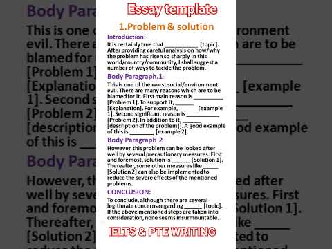 IELTS & PTE Writing Essay Template | Score 90/90 | Essay Template #essay #template #ptewriting 2024