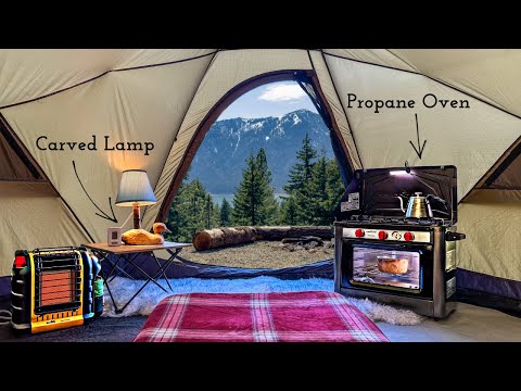 Luxury Camping In Washington - Baking With A Propane Oven