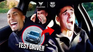 FC BARCELONA PLAYERS GO CRAZY DRIVING CUPRA CARS 🤣🔥