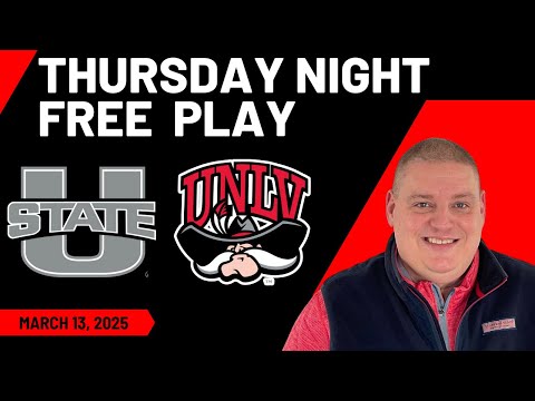 Mountain West Tourney - UNLV vs Utah St. - Free NCAAB Pick - Thursday 3/13/25 | DocSports #ncaabets