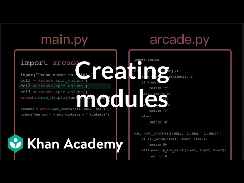 Creating modules | Intro to CS - Python | Khan Academy