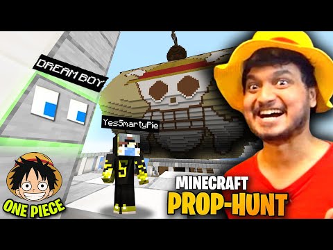 Minecraft Prop Hunt on One Piece Map ft.@YesSmartyPie @DREAMBOYYT (Himlands Hide and Seek)