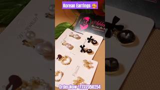 waw😯 Collection Korean Earrings 🥰😍💜 #Korean #YT #shorts